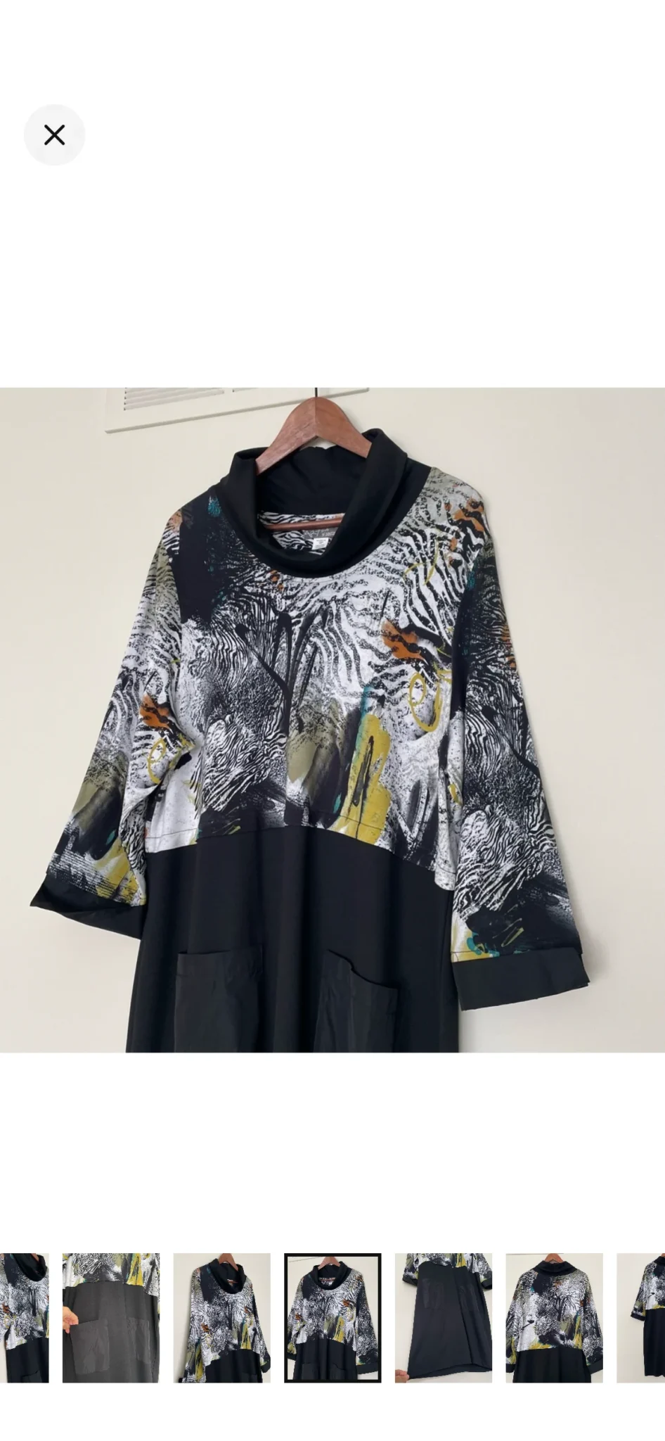 Image for Dolcezza ‘Safari Escape’ artistic dress – Size XXL – Pockets – Cotton