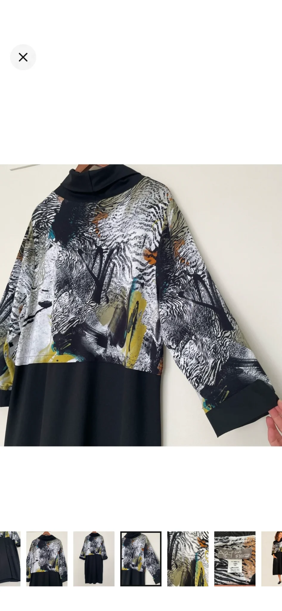 Image for Dolcezza ‘Safari Escape’ artistic dress – Size XXL – Pockets – Cotton