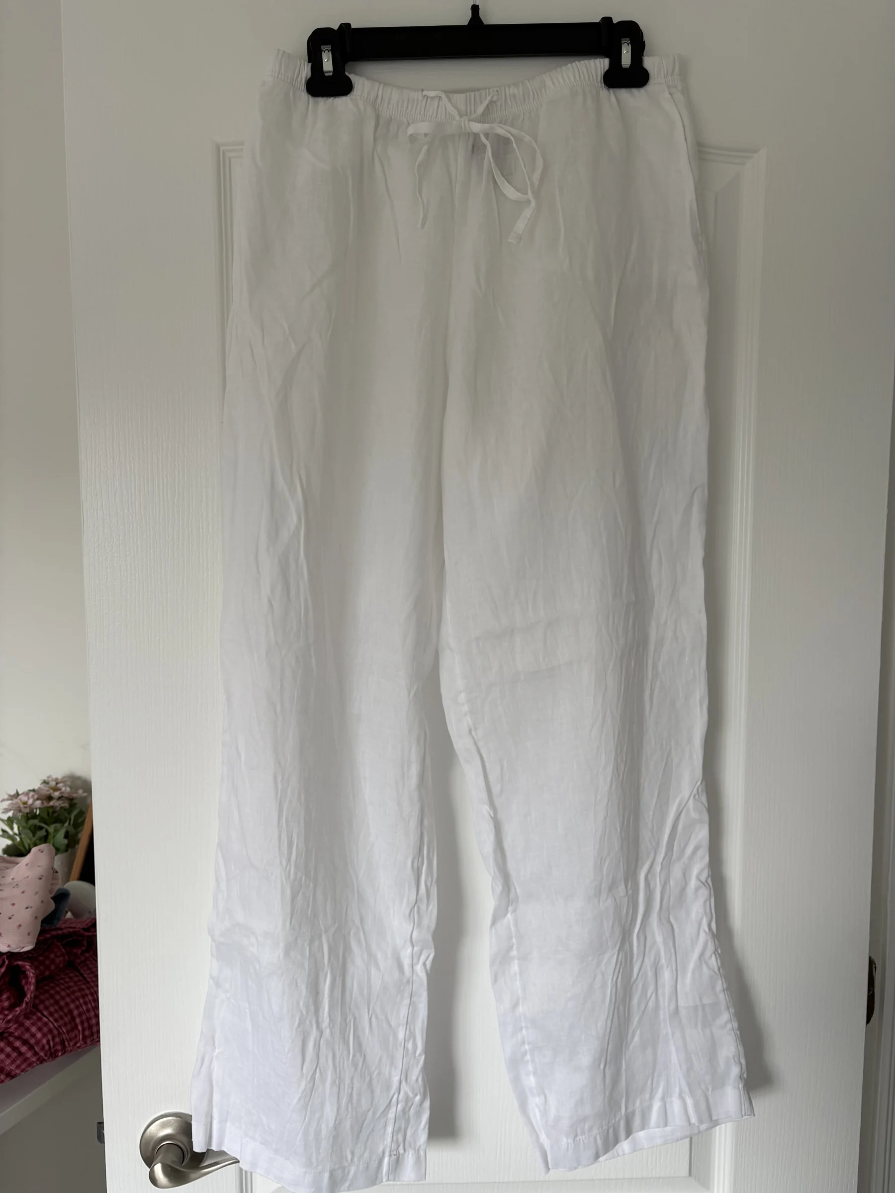 100% white linen trousers HM seconde main