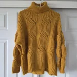 Featured thumbnail for Oversized mustard-yellow knitted jumper