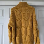 Thumbnail for Oversized mustard-yellow knitted jumper