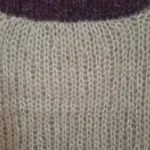Thumbnail for Chandail fait main en tricot - lilas mauve - style mohair