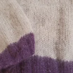Thumbnail for Chandail fait main en tricot - lilas mauve - style mohair