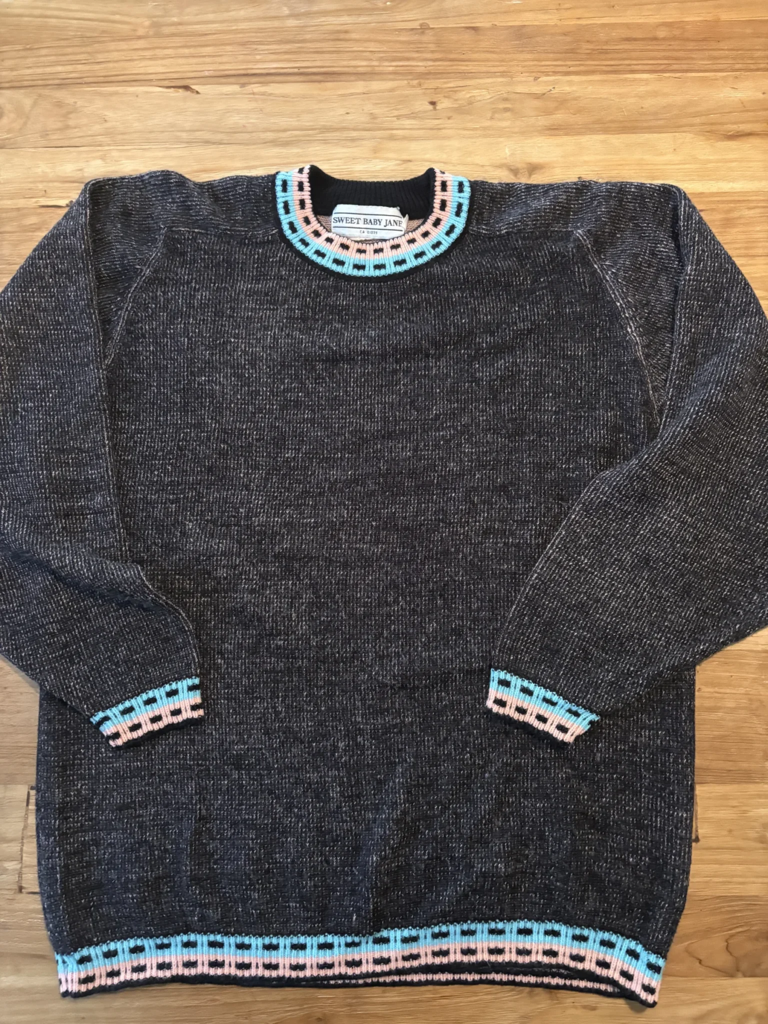 Featured image for Sweet Baby Jane vintage – graphic knit jumper – S