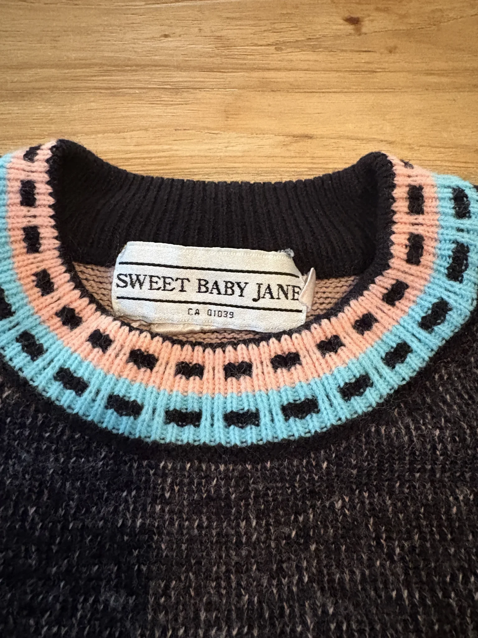Image for Sweet Baby Jane vintage – graphic knit jumper – S