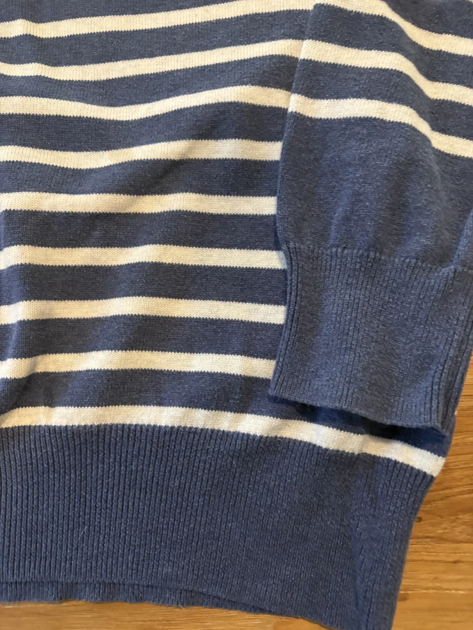 Image for J.Crew - pull marin rayé 100 % coton - M