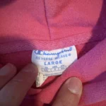 Thumbnail for Champion Reverse Weave – pink hoodie with chenille logo – L