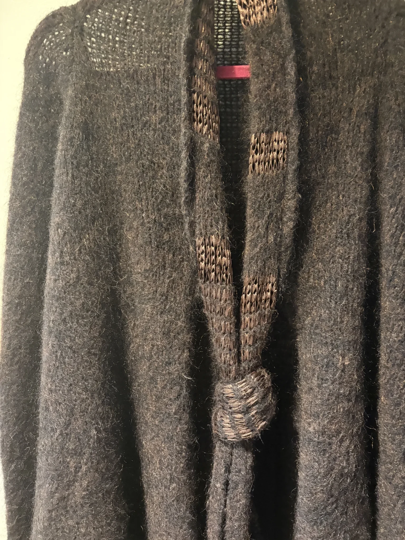 Image for Sarah Pacini – long, asymmetrical cardigan with a decorative collar
