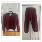 Thumbnail for Aritzia fleece set, medium, burgundy