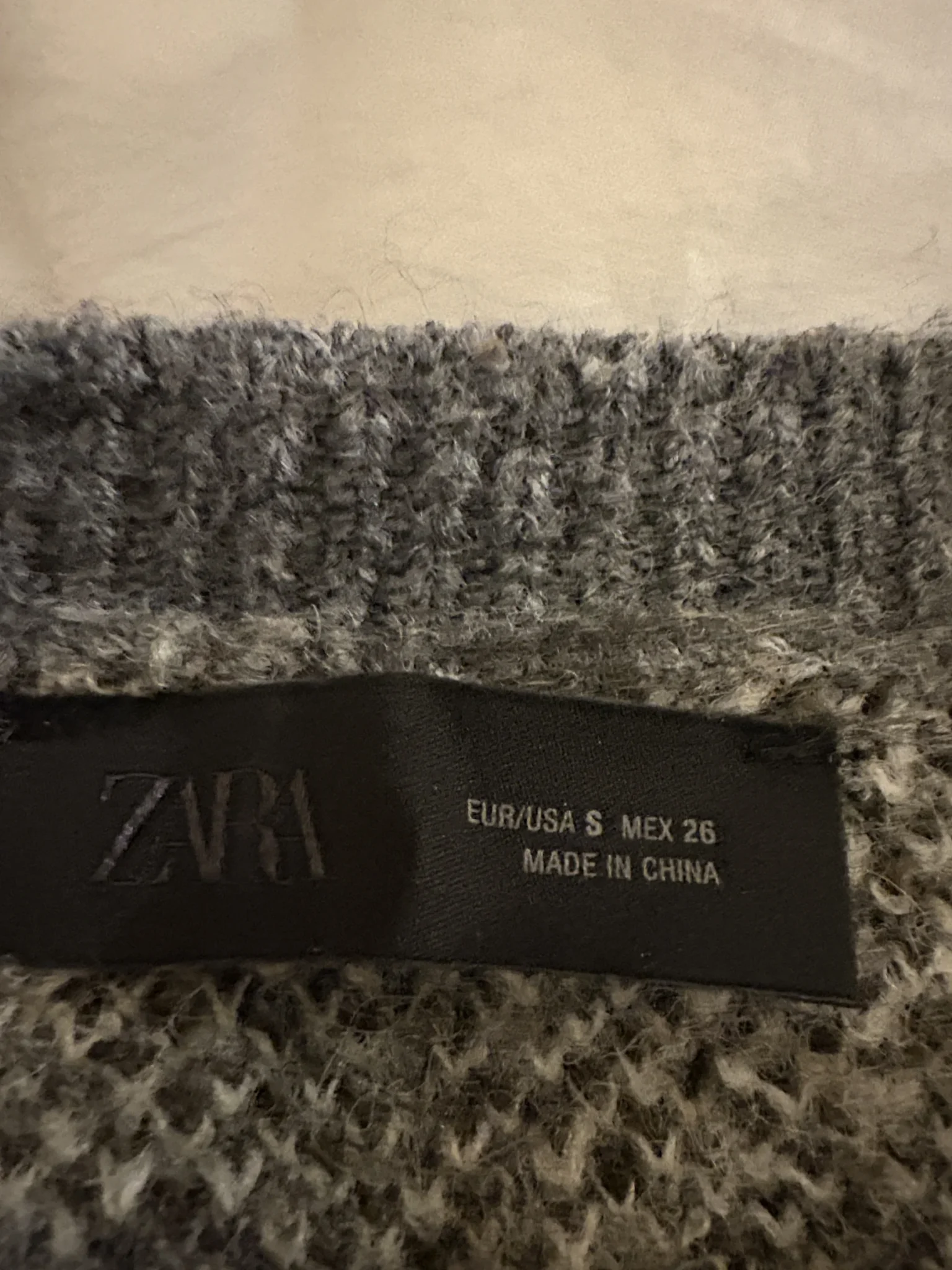 Image for Patterned round-neck jumper in a wool blend from ZARA