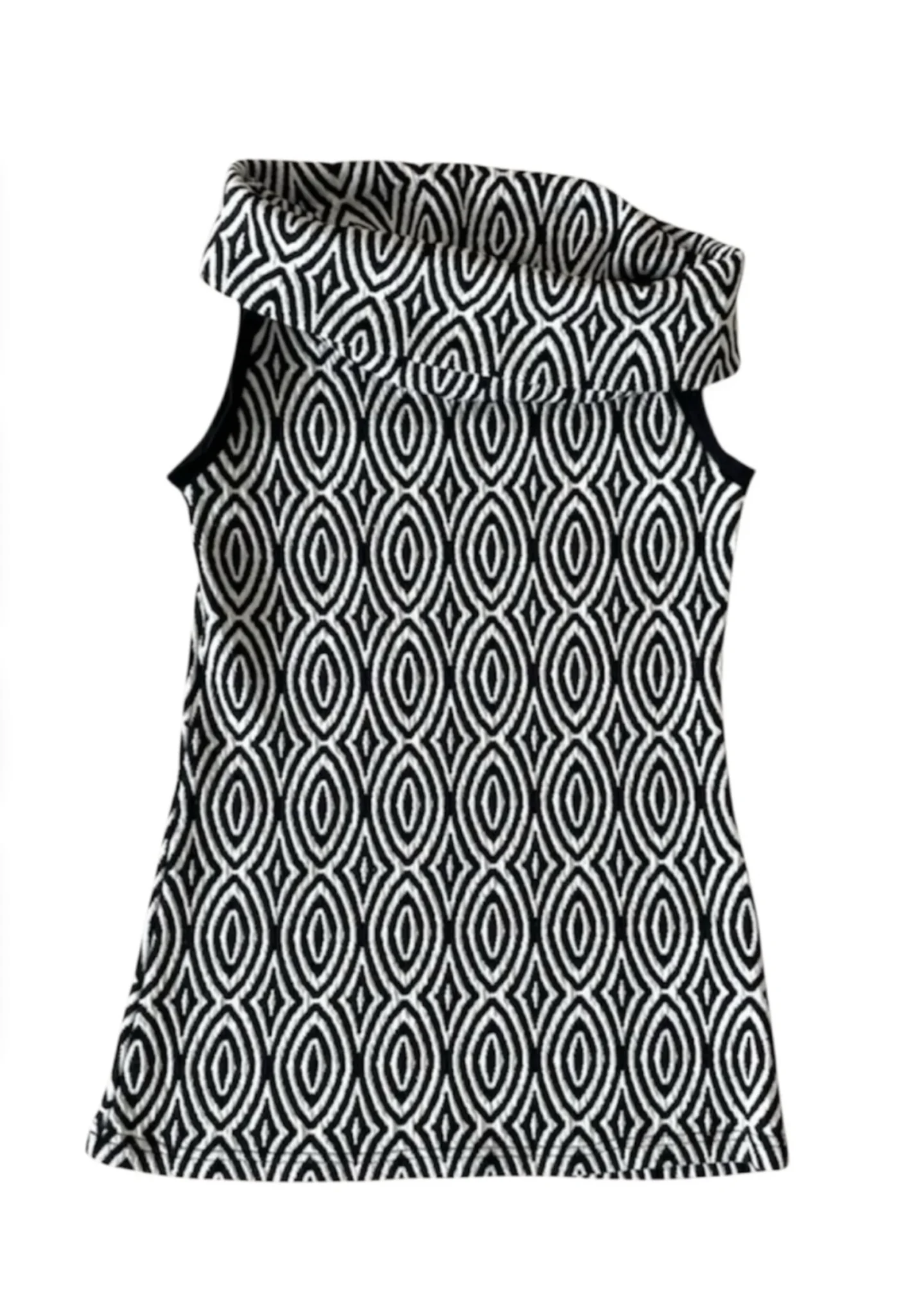 Featured image for Ruelle sleeveless tunic – Size Medium – Geometric pattern – Made in Canada – In excellent condition
