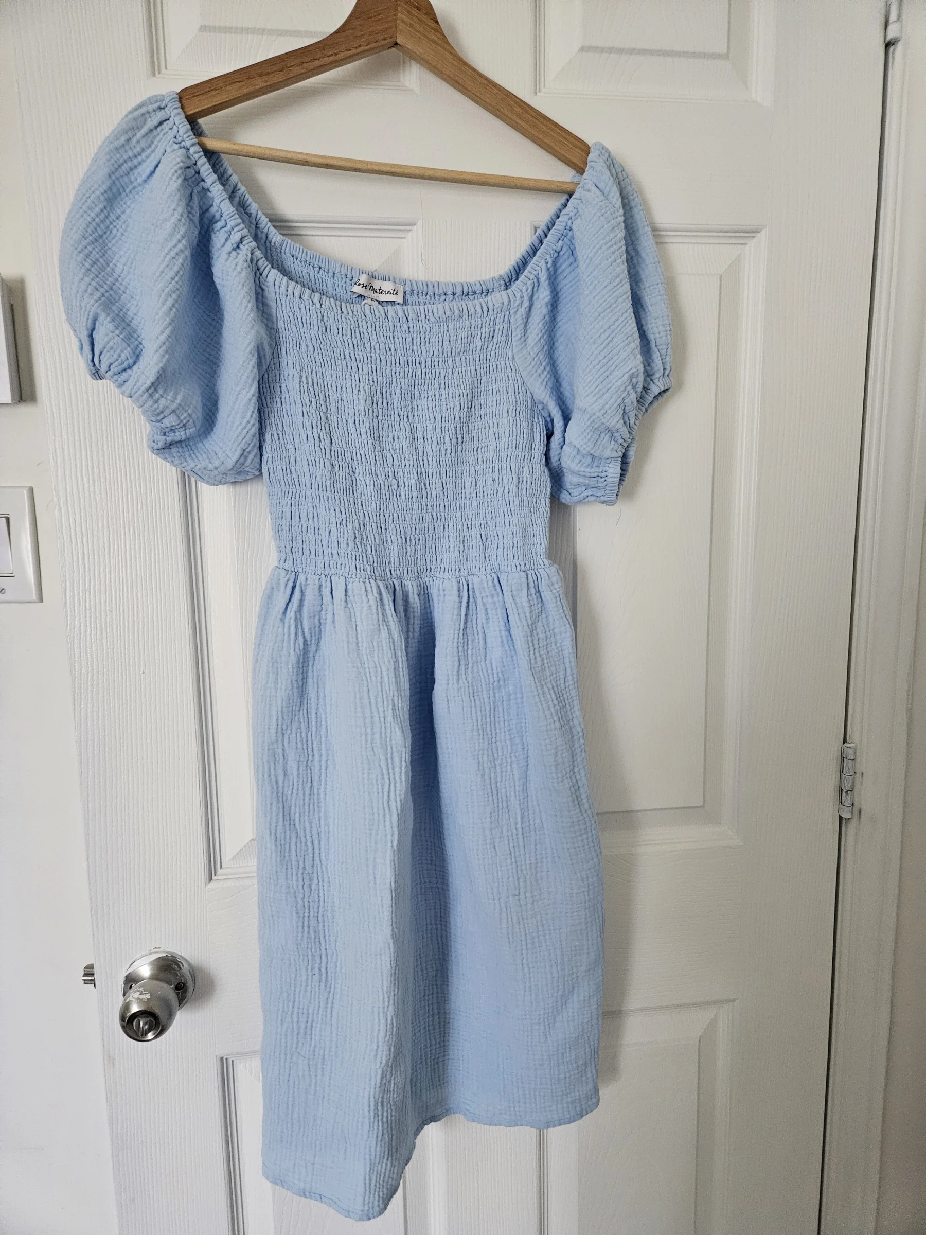 100% cotton pink maternity dress Rose Maternité seconde main