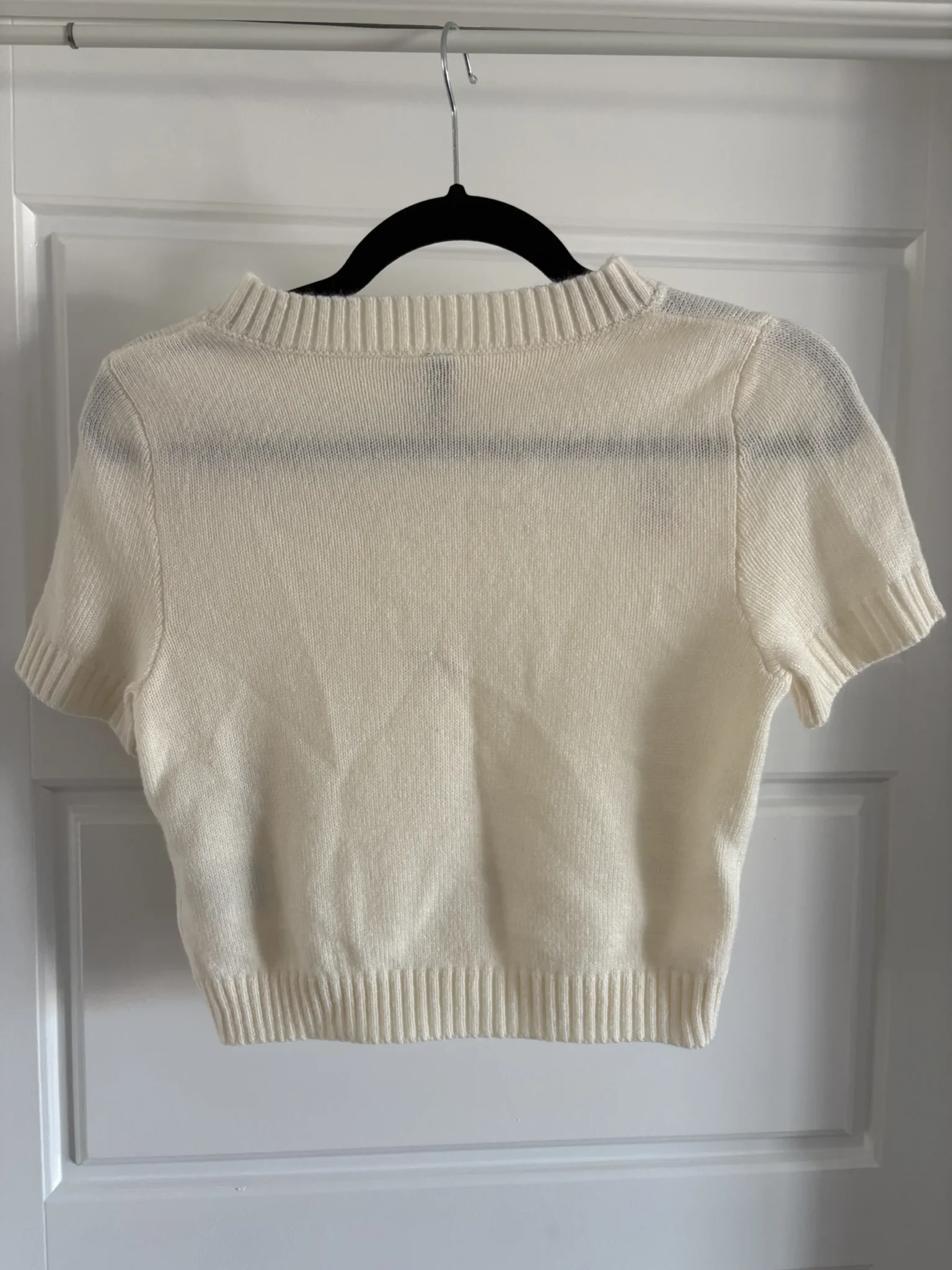 Image for White crop top with cherries by HM
