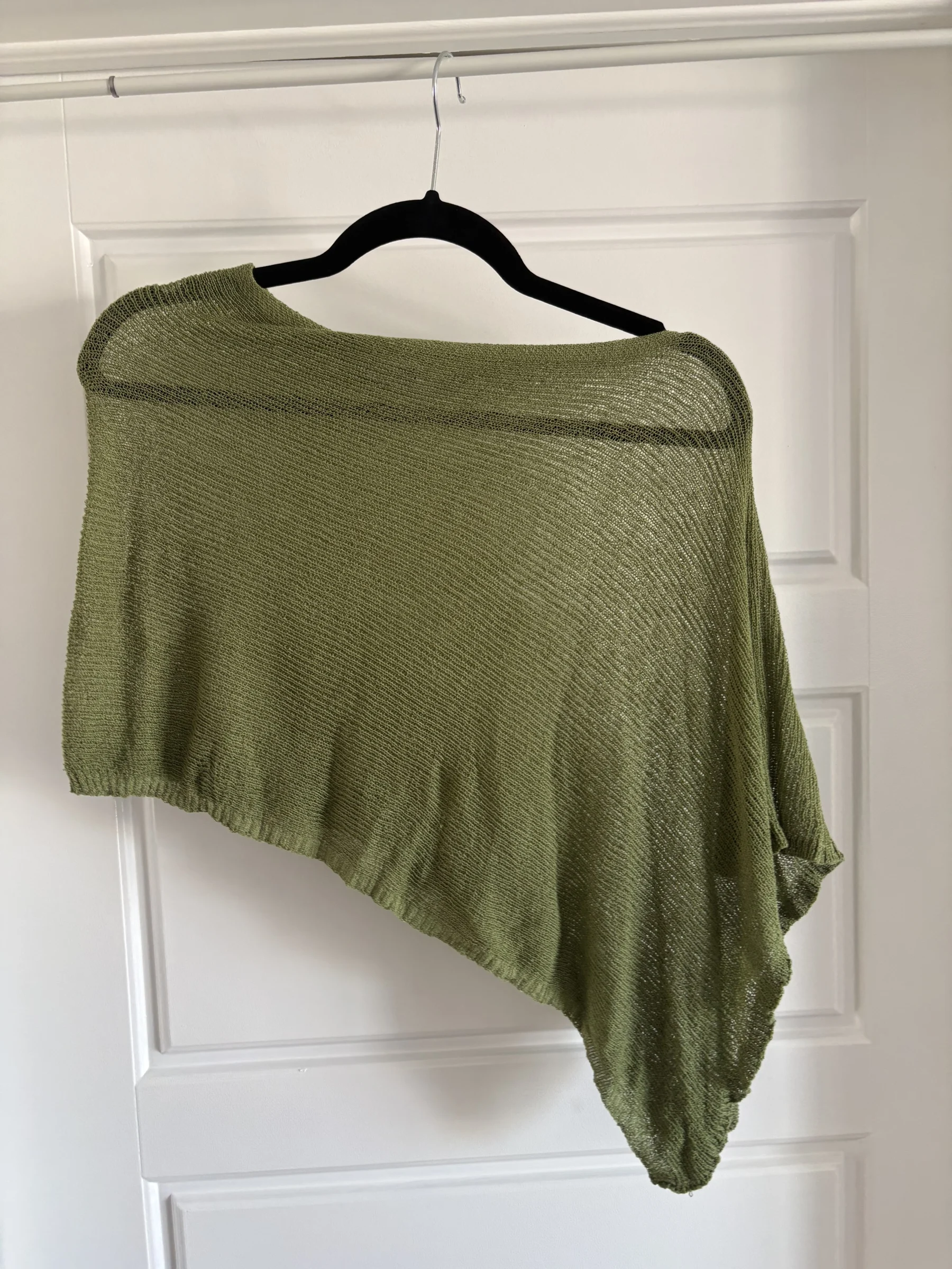 Poncho vert asymétrique Twik Twik seconde main
