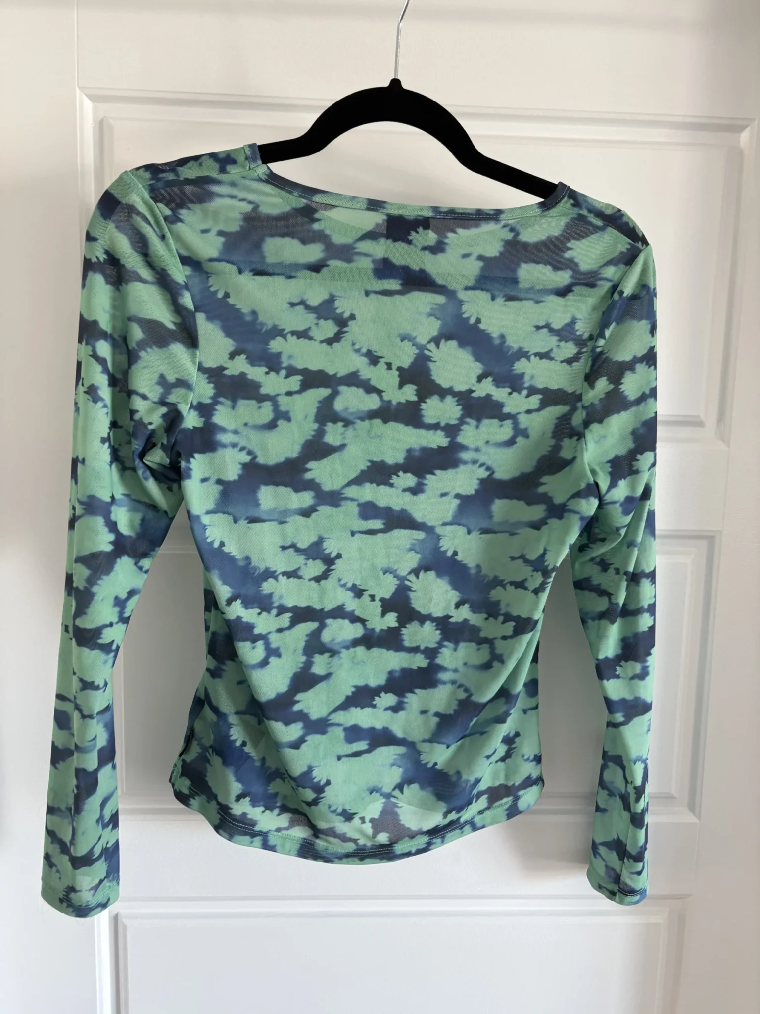 Image for Afends green and blue tie-dye sheer waistcoat