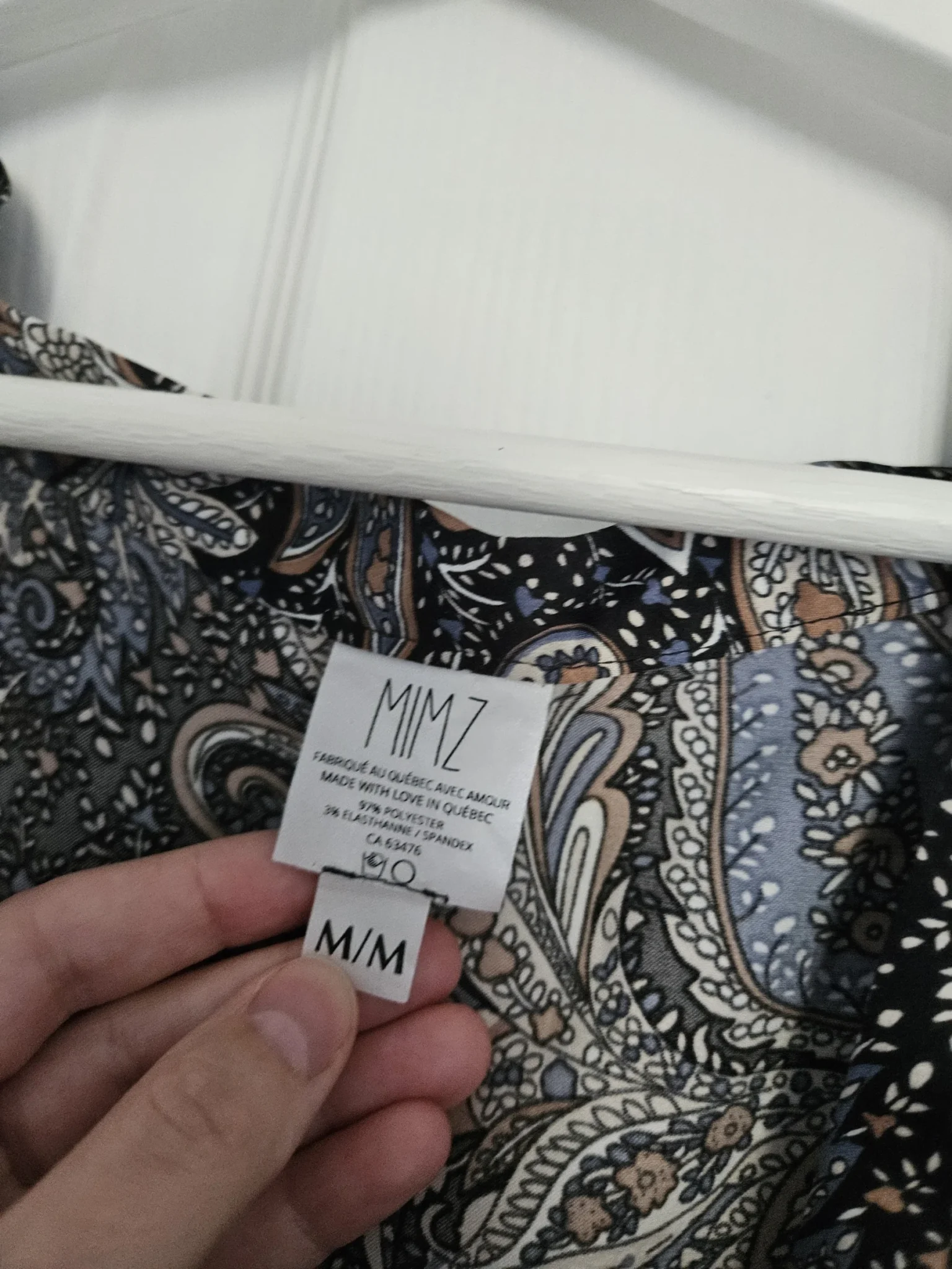 Image for Made in Quebec, Mimz dress with a paisley pattern