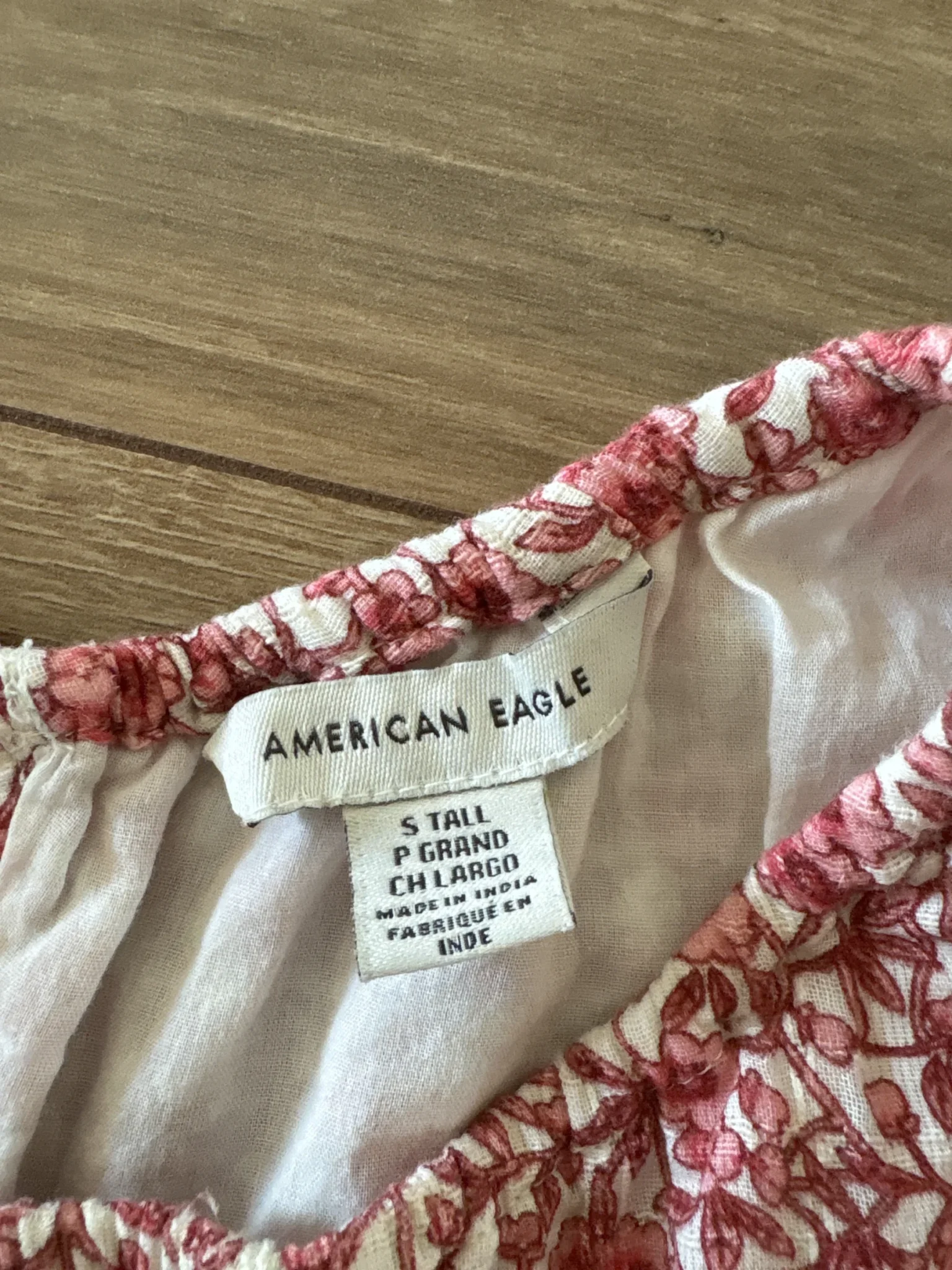 Image for American Eagle pink floral jumpsuit
