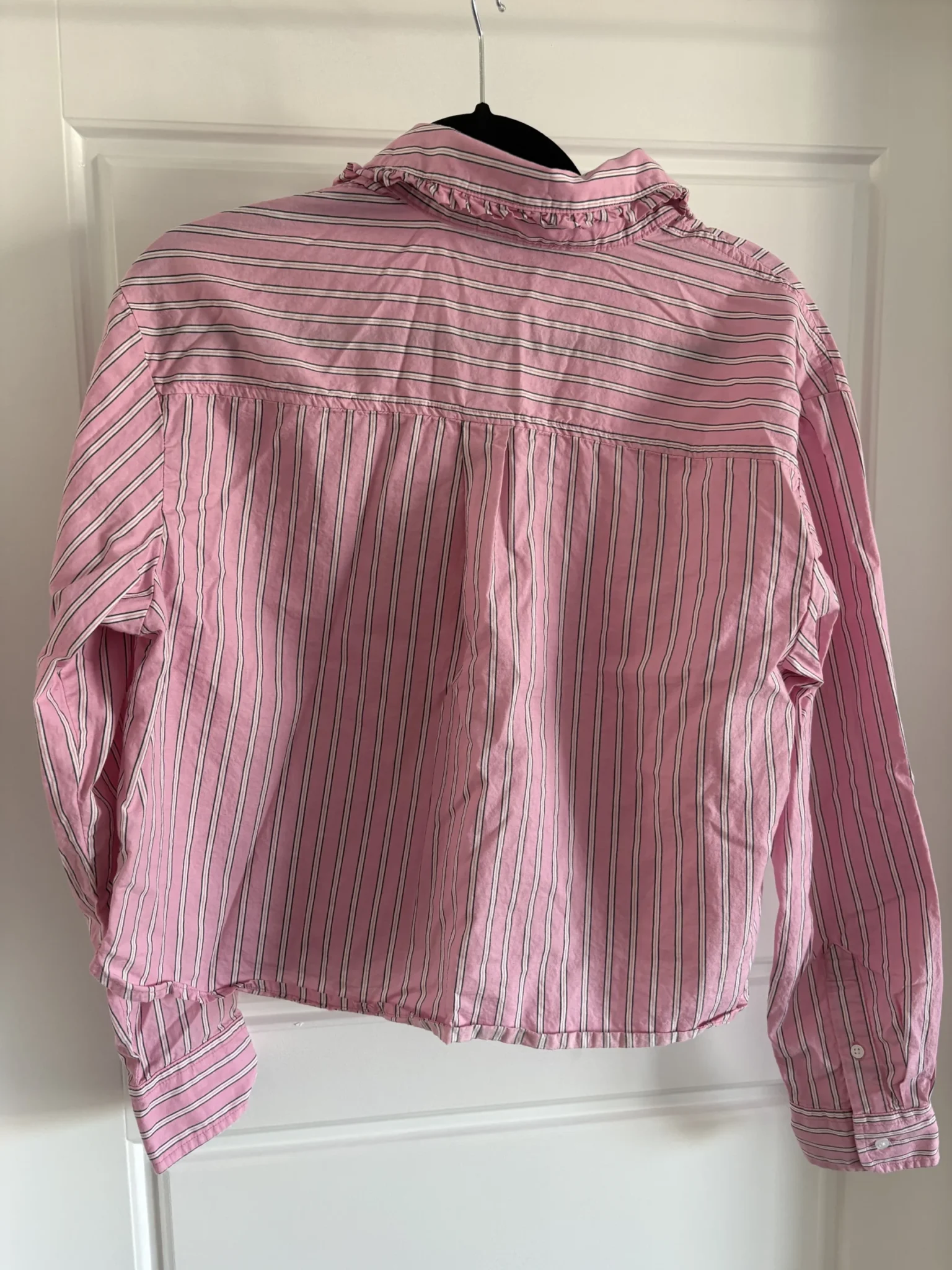 Image for Old Navy short pink striped blouse