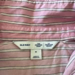 Thumbnail for Old Navy short pink striped blouse