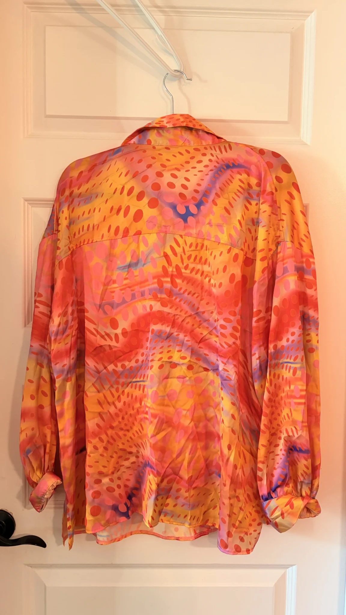 Image for Oversized printed satin shirt