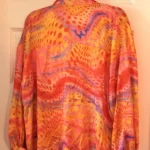 Thumbnail for Oversized printed satin shirt