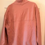Thumbnail for Comfortable vintage powder pink half-zip sweatshirt