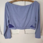 Thumbnail for Haut court Crop top manches longues épaules dénudées