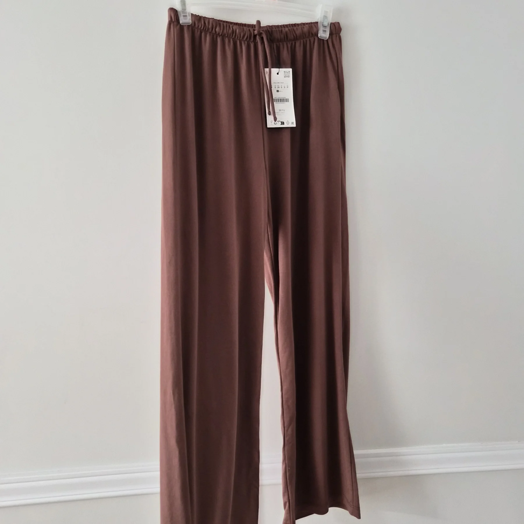 Terracotta flowing trousers Zara seconde main