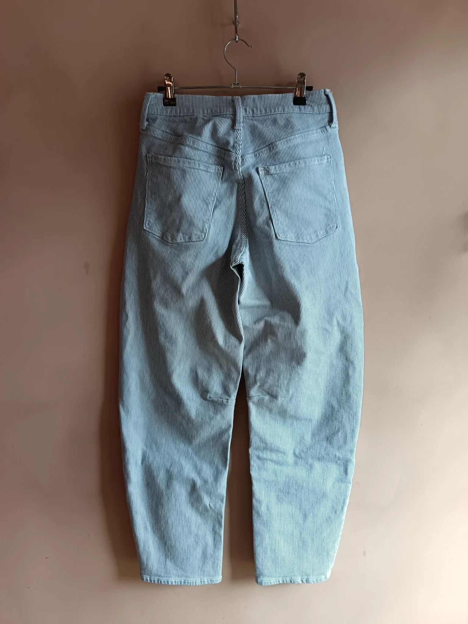 Image for Striped, flared-fit jeans