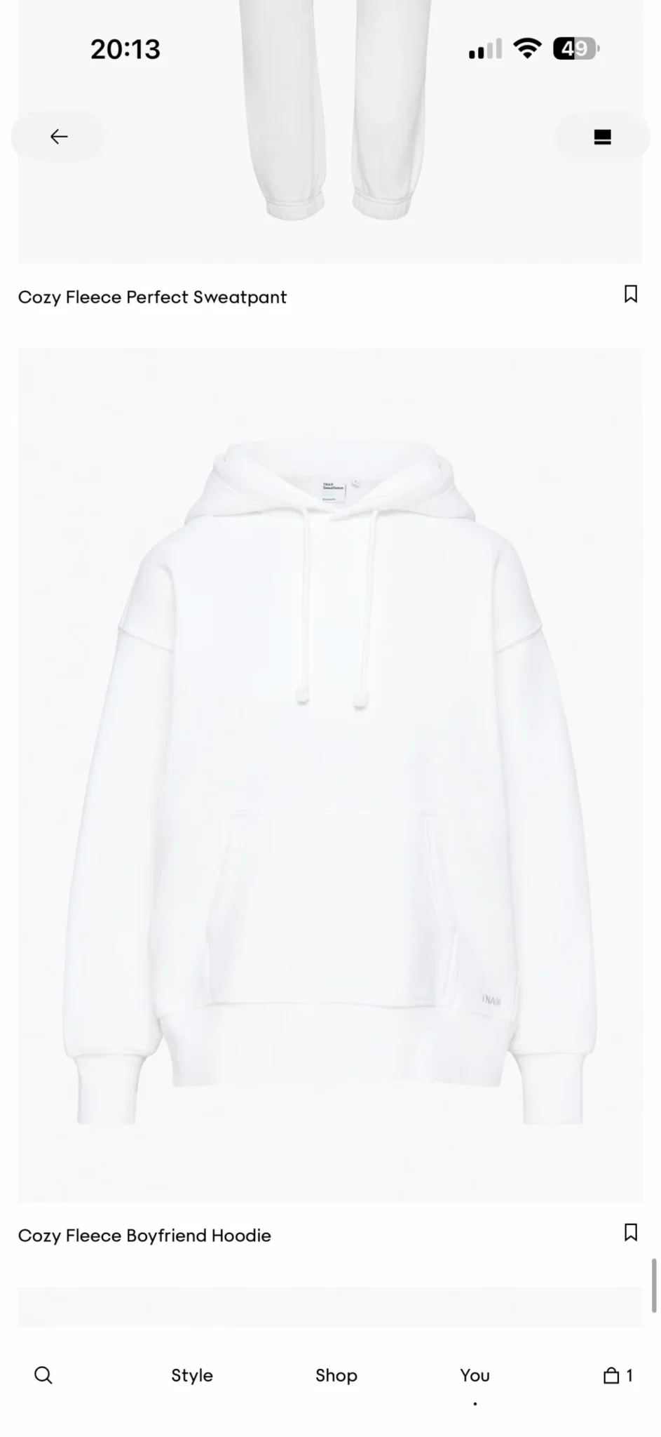 Featured image for Hoodie TNA Aritzia XLarge blanc