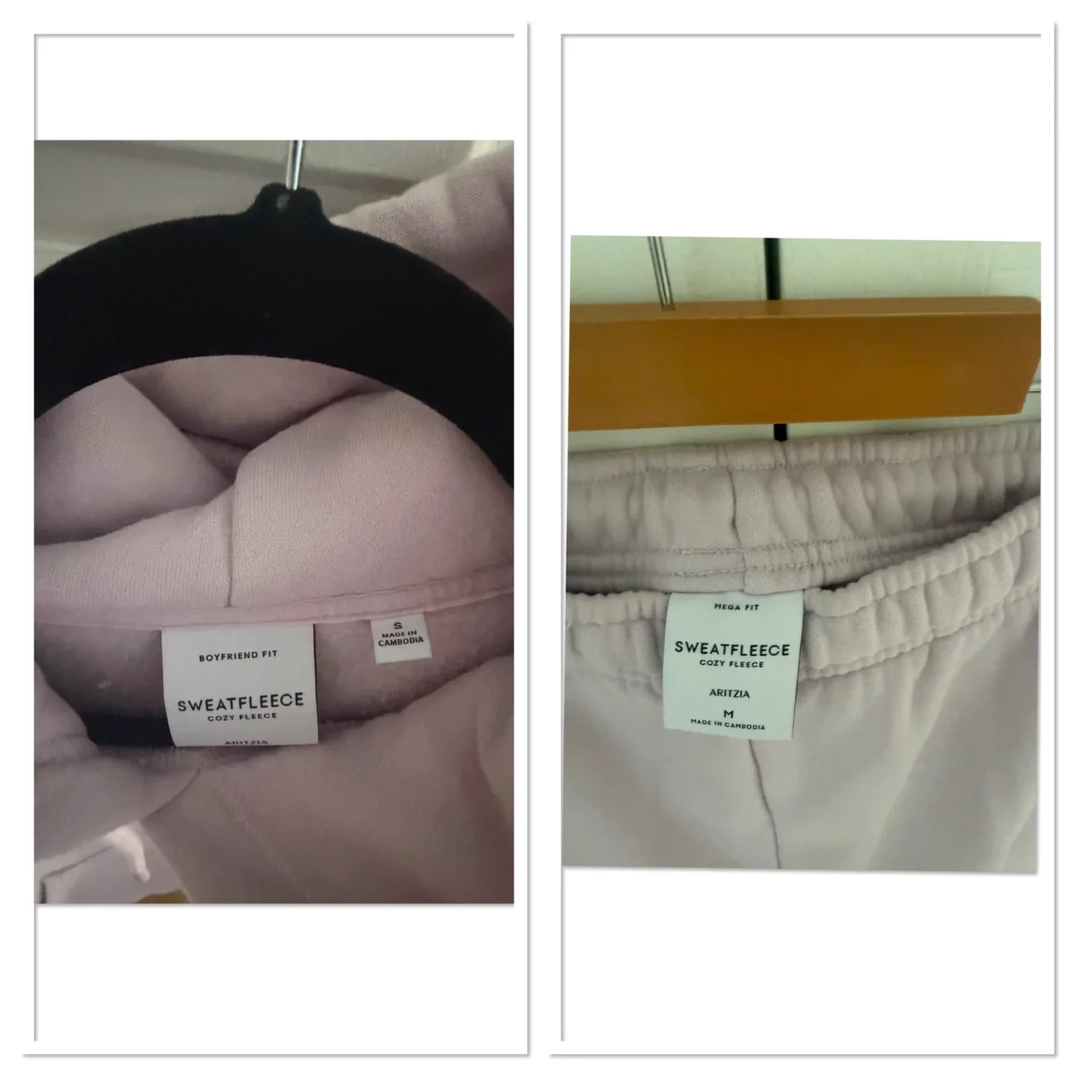 Image for Aritzia lilac fleece set
