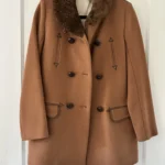 Thumbnail for Sandro wool coat with leather and fur detailing