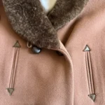 Thumbnail for Sandro wool coat with leather and fur detailing