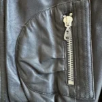 Thumbnail for Doma black leather bomber jacket