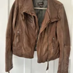 Featured thumbnail for Danier brown leather jacket