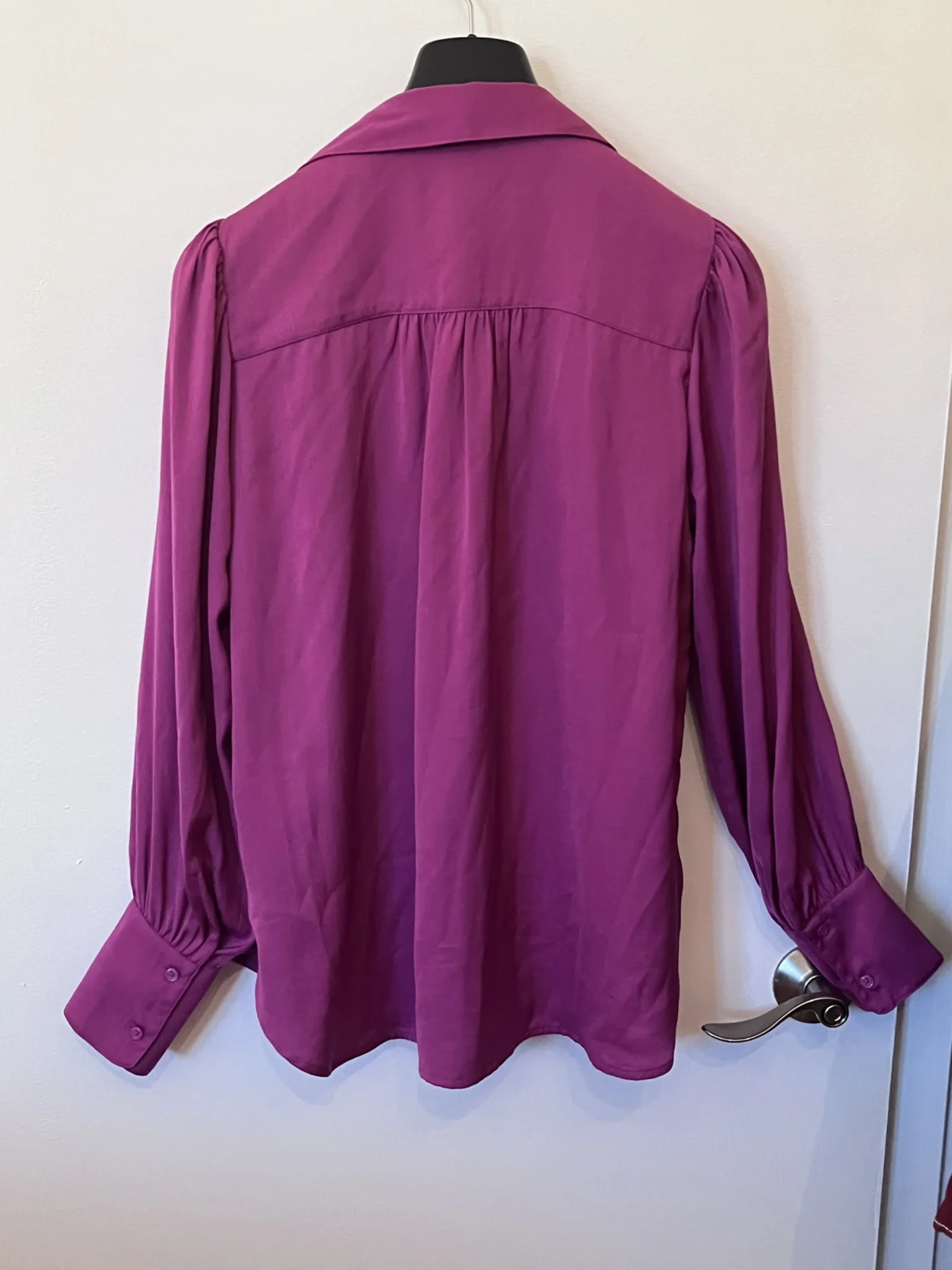 Image for Long-sleeved crepe blouse