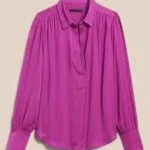 Thumbnail for Long-sleeved crepe blouse