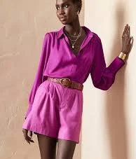 Image for Long-sleeved crepe blouse