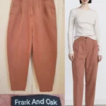 Thumbnail for Frank And Oak Amelia Vintage Fit Pants tapered lyocell orange Balloon pants