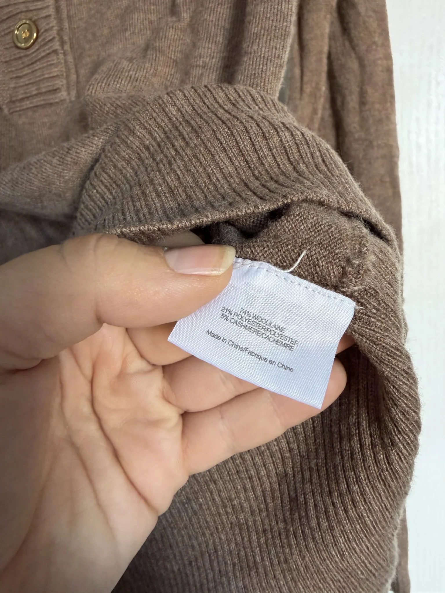 Image for Tory Burch jumper, size XS, brown, wool and cashmere