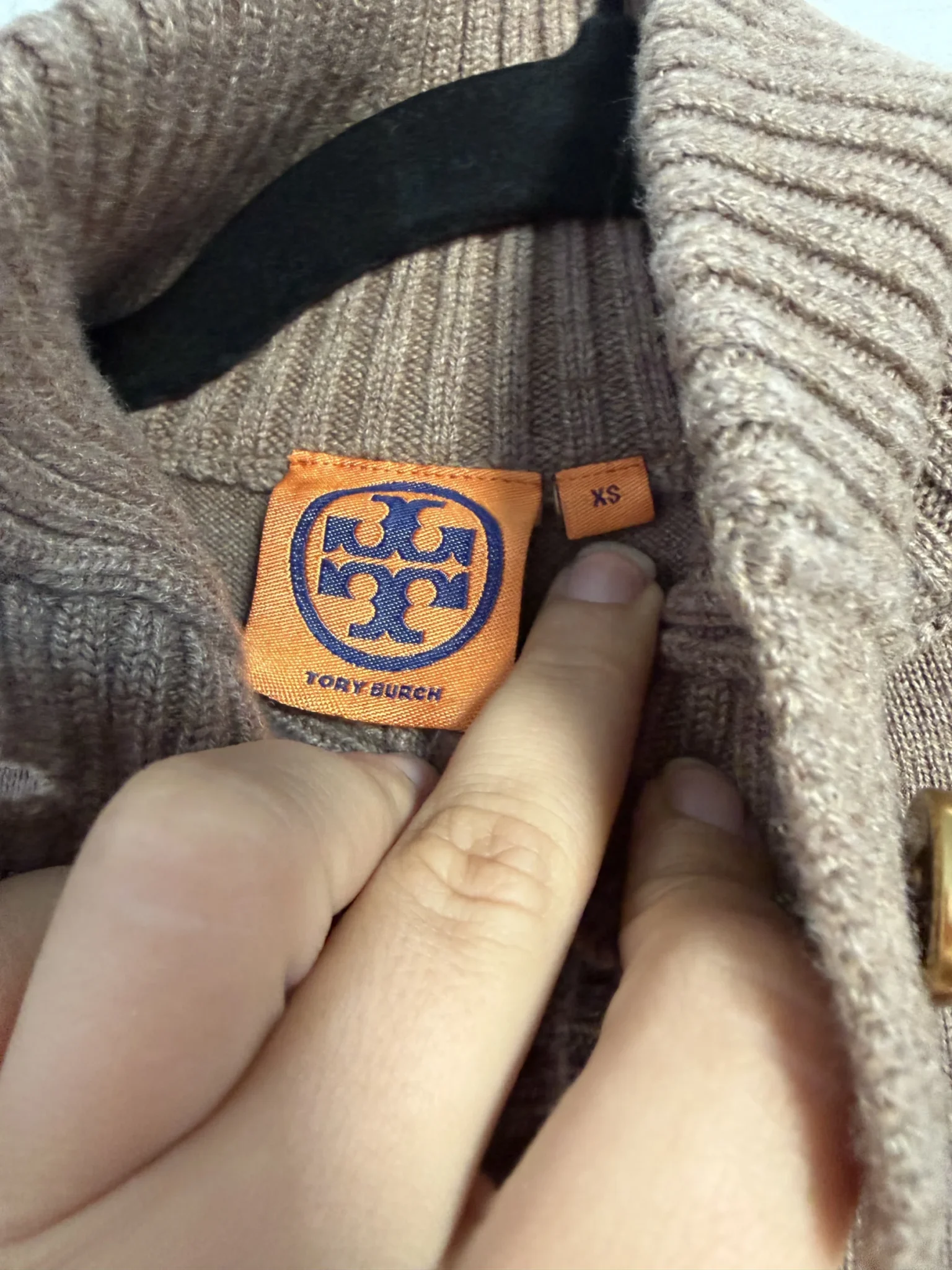 Image for Tory Burch jumper, size XS, brown, wool and cashmere