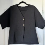 Thumbnail for Top Zara noir et boutons doré taille L