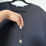 Thumbnail for Top Zara noir et boutons doré taille L
