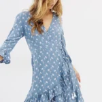 Featured thumbnail for Faithfull the Brand dress, size L, blue with floral print