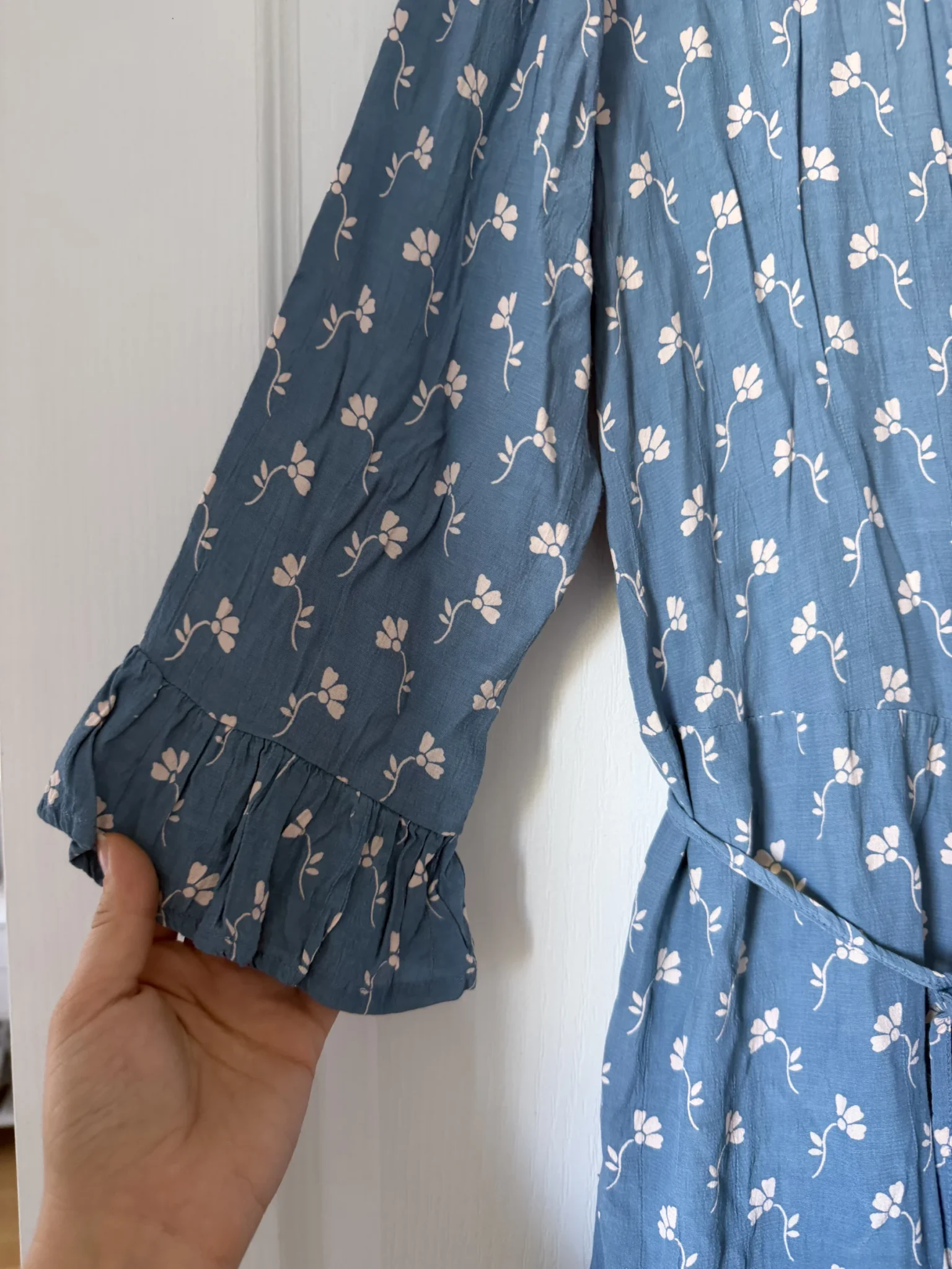 Image for Faithfull the Brand dress, size L, blue with floral print