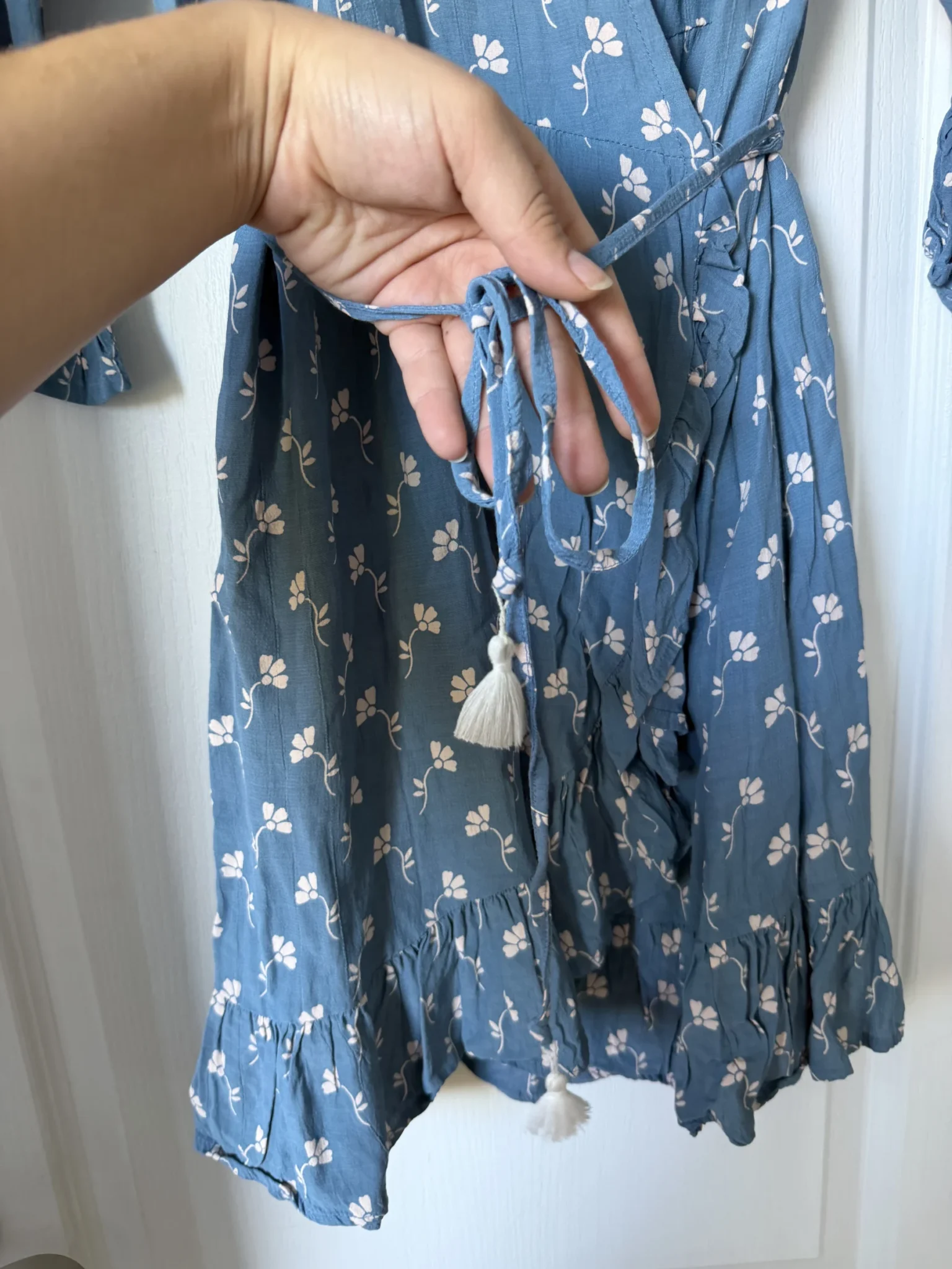 Image for Faithfull the Brand dress, size L, blue with floral print