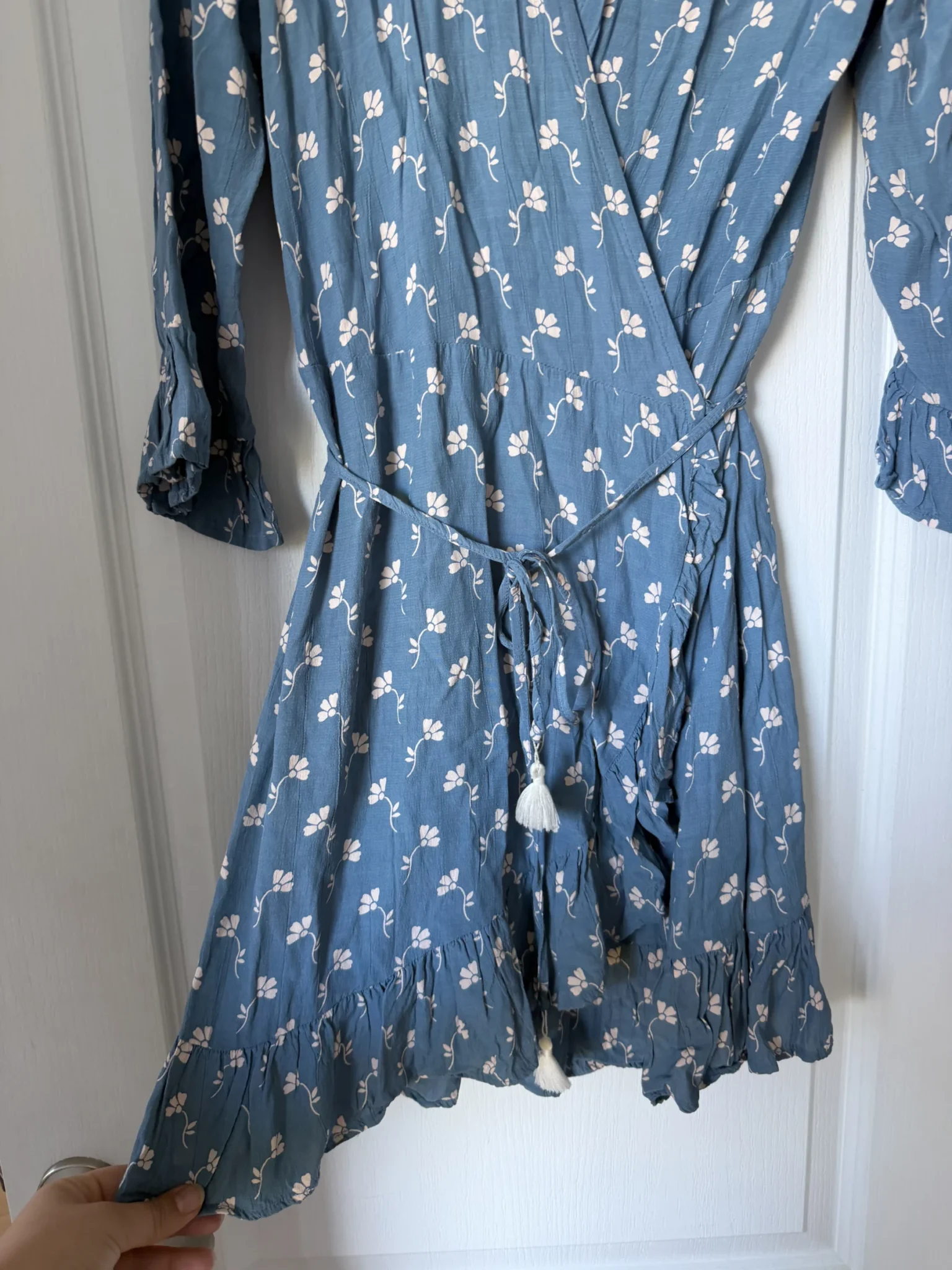 Image for Faithfull the Brand dress, size L, blue with floral print