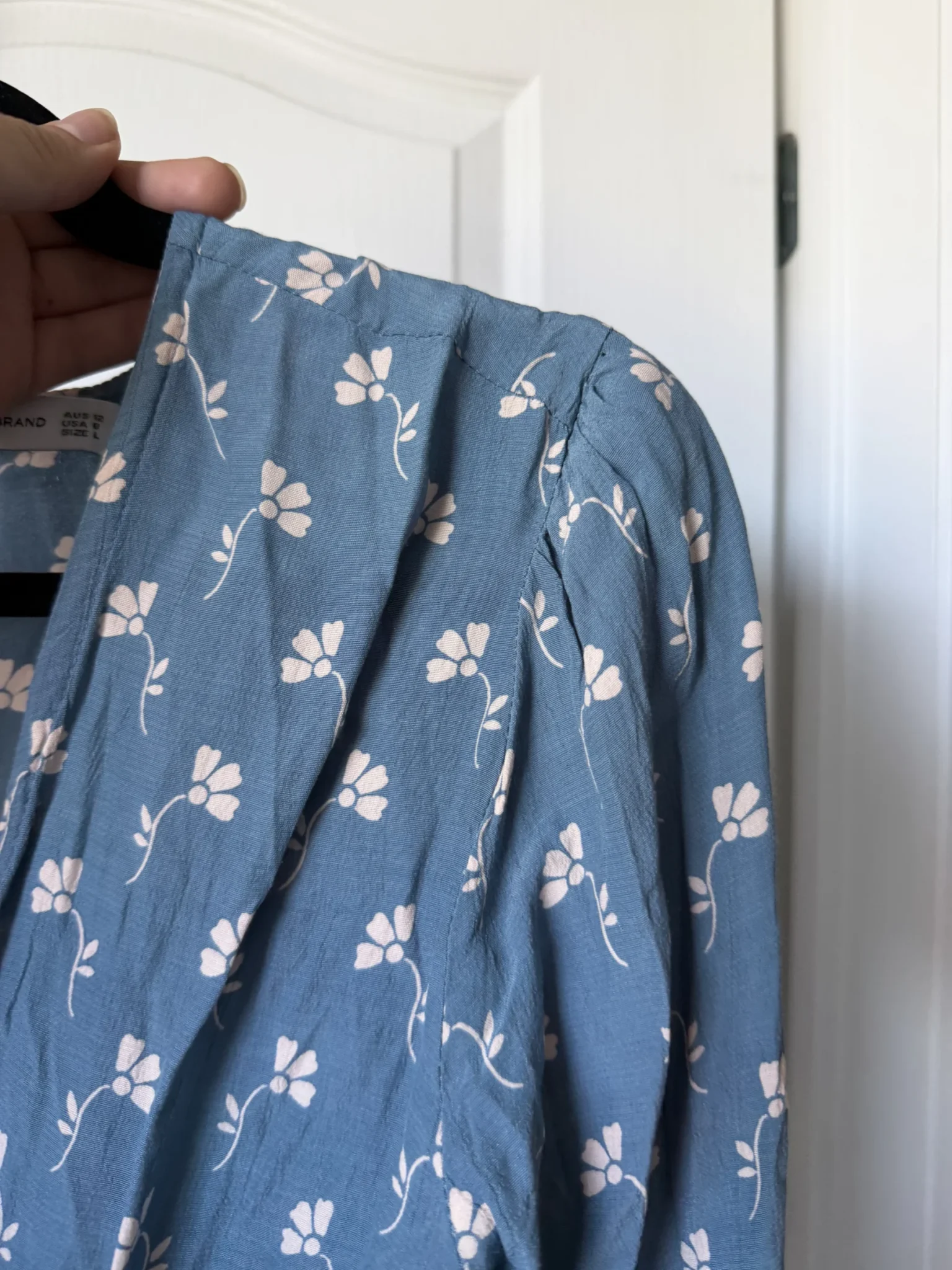 Image for Faithfull the Brand dress, size L, blue with floral print
