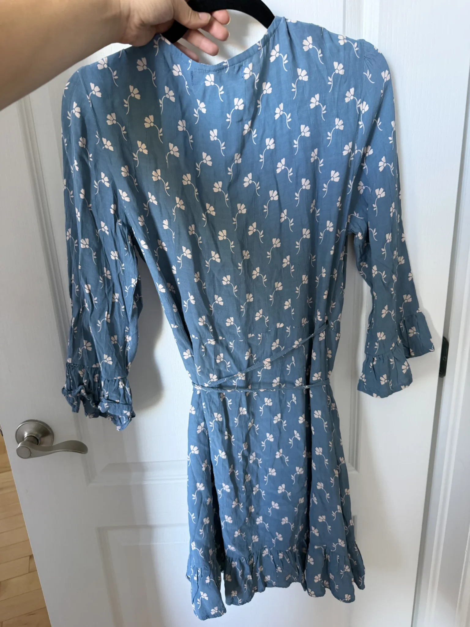 Image for Faithfull the Brand dress, size L, blue with floral print
