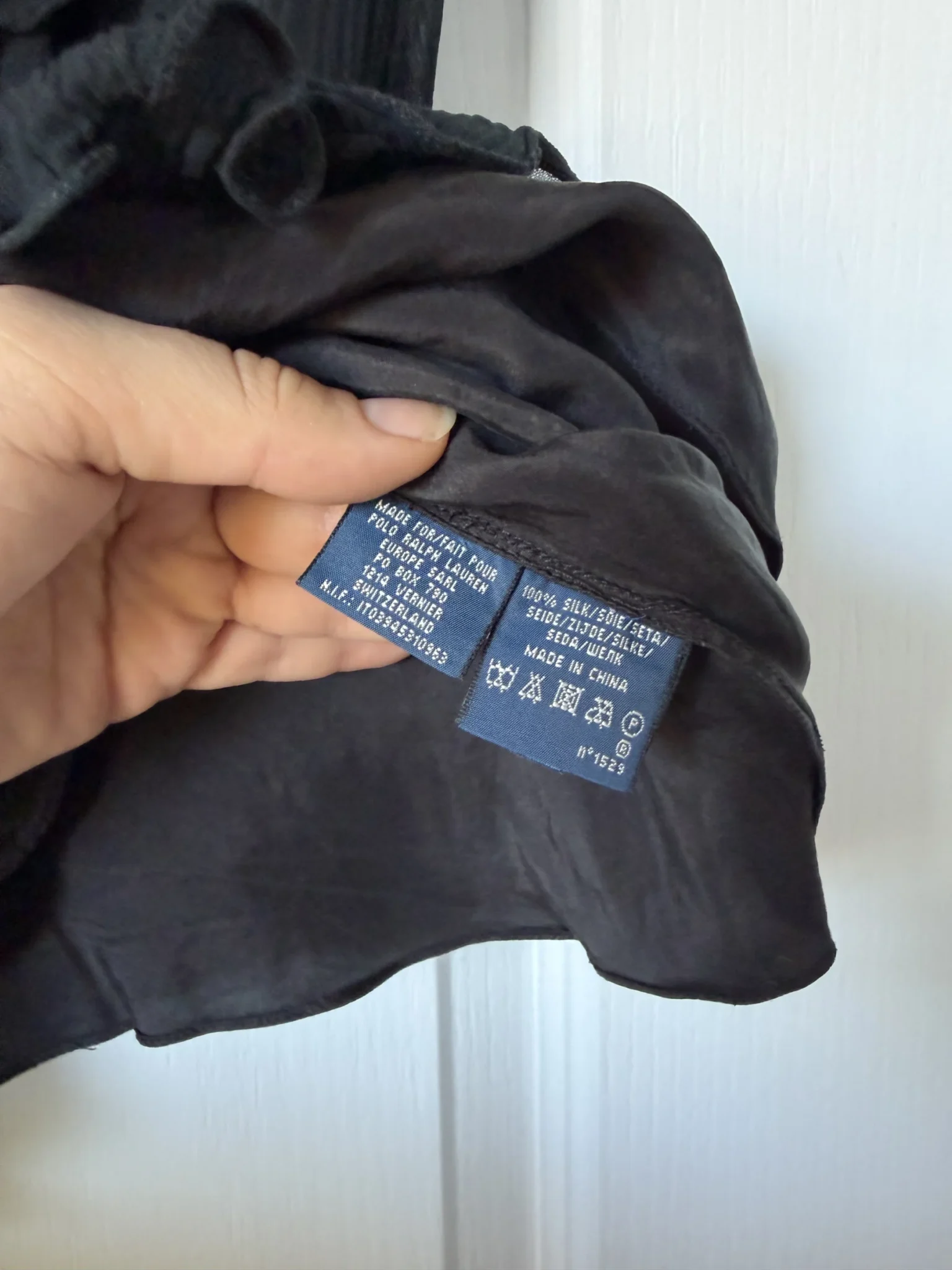 Image for Ralph Lauren silk and cotton blouse, size 6, black
